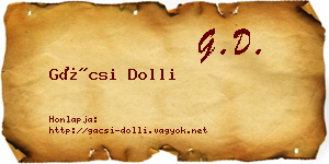 Gácsi Dolli névjegykártya